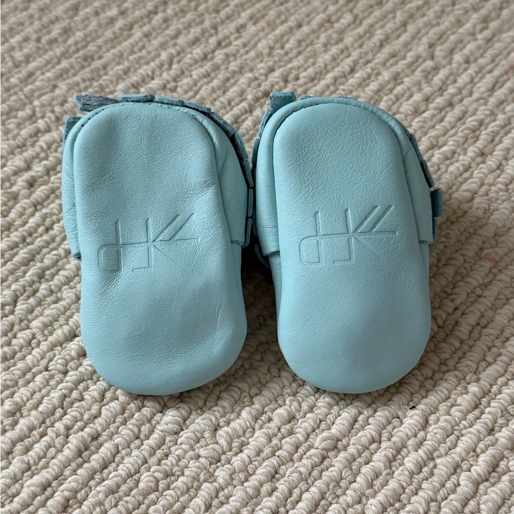 Freshly Picked Light Blue Baby Moccasins